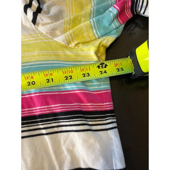 Onque Casuals Multicolor Striped V Neck Pullover Casual Top Sz 2X - Picture 7 of 9